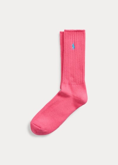 Calcetines Polo Ralph Lauren Hombre Rosas - Cotton-Blend Crew - PNASU9806